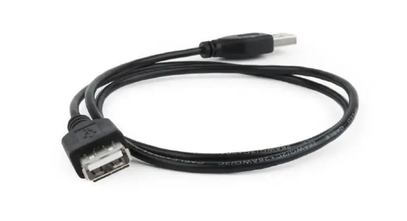 Picture of Gembird USB 2.0 extension cable, 0.75 m, black   CC-USB2-AMAF-75CM/300-BK