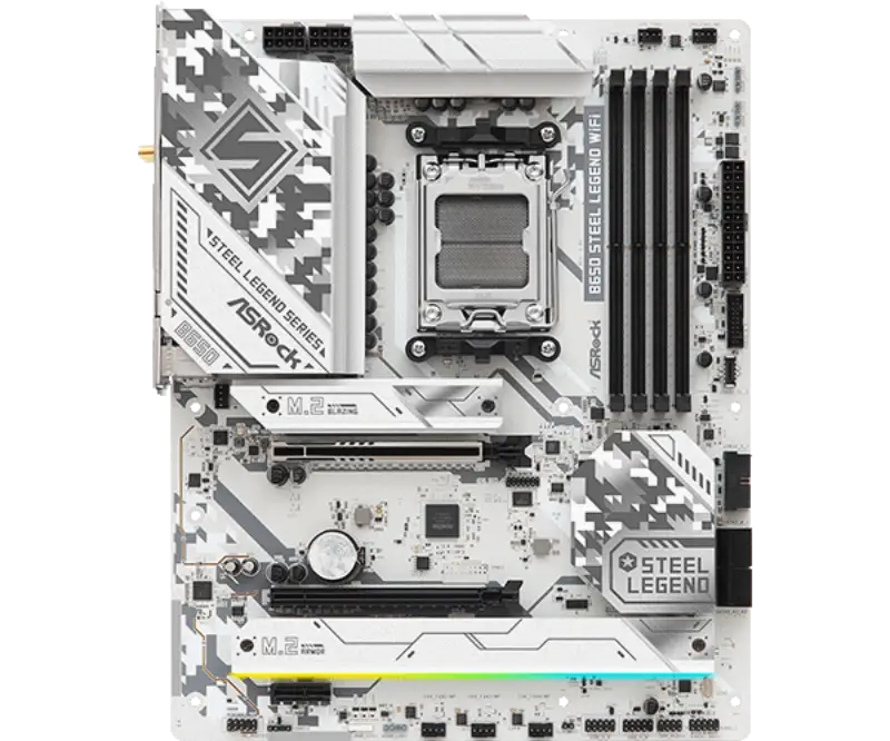 Picture of ASRock B650  Steel Legend WIFI  AMD AM5 B650 4DDR5 MotherBoard