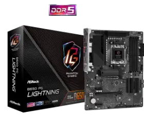 Picture of ASRock B650 PG Lightning AMD AM5 / B650 / 4×DDR5  motherboard