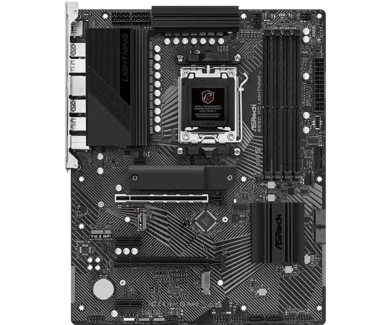 Picture of ASRock B650 PG Lightning AMD AM5 / B650 / 4×DDR5  motherboard