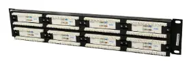 Picture of Gembird CAT.6 48 port patch panel with rear cable management  NPP-C648CM-001
