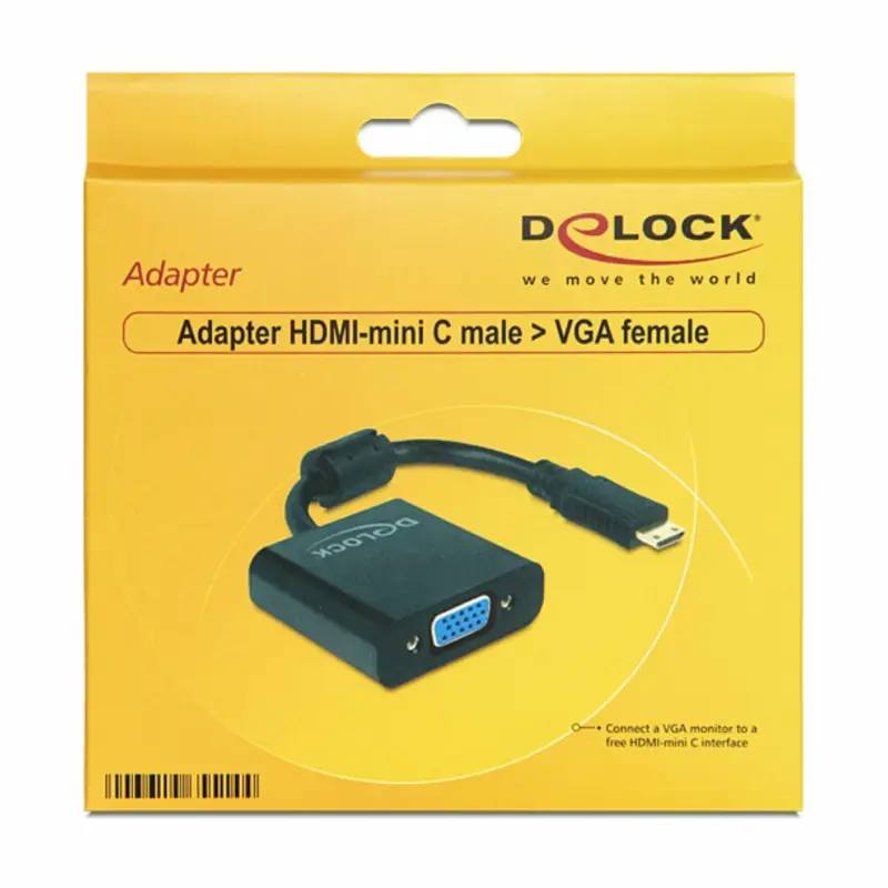 Picture of Delock 65514 Adapter HDMI Mini C Male > VGA Female