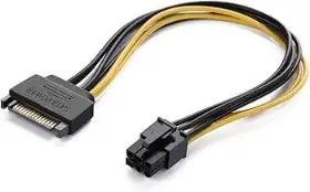 Picture of OEM Adapter 2x 15-Pin-SATA to 1x 6-Pin-PCIe