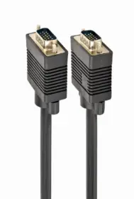 Picture of Gembird  Premium dual-shielded VGA cable with   ferrite cores, 5 m, black CC-PPVGA-5M-B