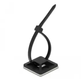 Picture of Delock 18672 Cable Tie Mount 20 x 20 mm  with Cable Tie L 100 x W 2.5 mm black