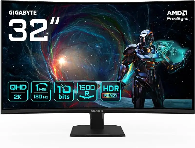 Picture of Gigabyte  GS32QCA EU  31.5'' QHD  180Hz  Gaming Monitor