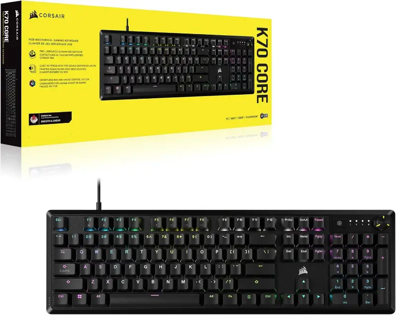 Picture of Corsair K70 CORE Keyboard Black CH-910971E-NA CORK70CU