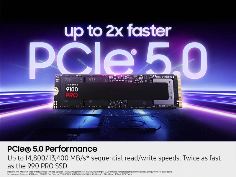 Picture of Samsung 9100 PRO 4TB, PCIe 5.0x4 M.2 2280 SSD MZ-VAP4T0BW