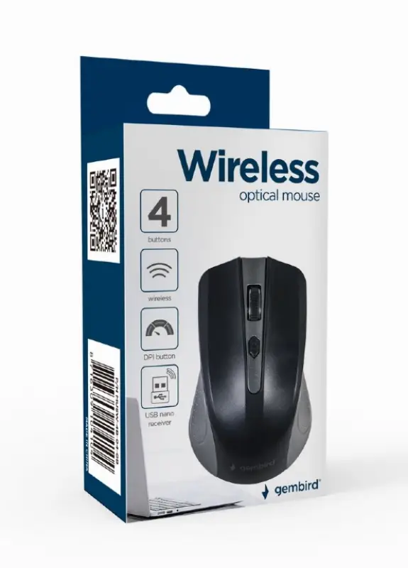 Picture of Gembird Wireless Optical Mouse Black /Grey MUSW-4B-04-BG