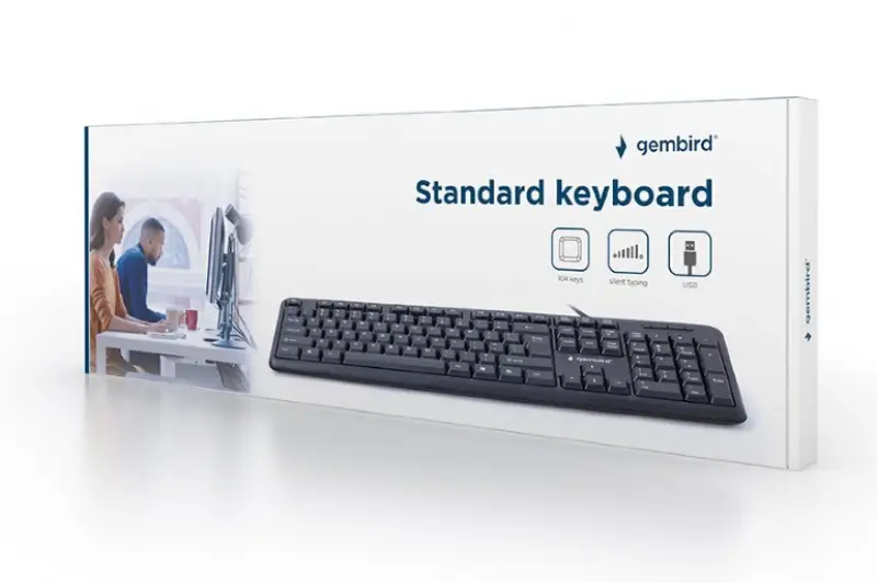 Picture of Gembird Standard Keyboard USB,US Layout,Black  KB-U-103