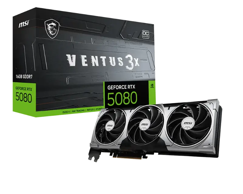 Picture of MSI GeForce RTX 5080 16G Ventus 3X OC  V531-095R