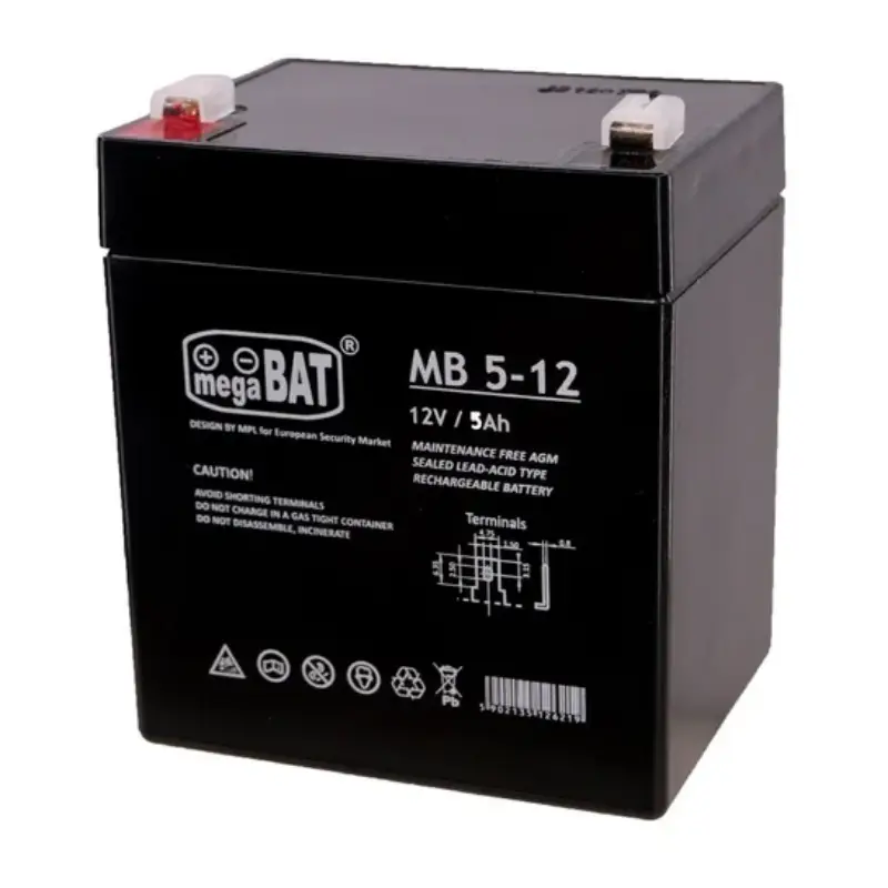 Picture of MPL VRLA AGM 12V/5Ah Battery MWS 5-12  (90/70/101mm)