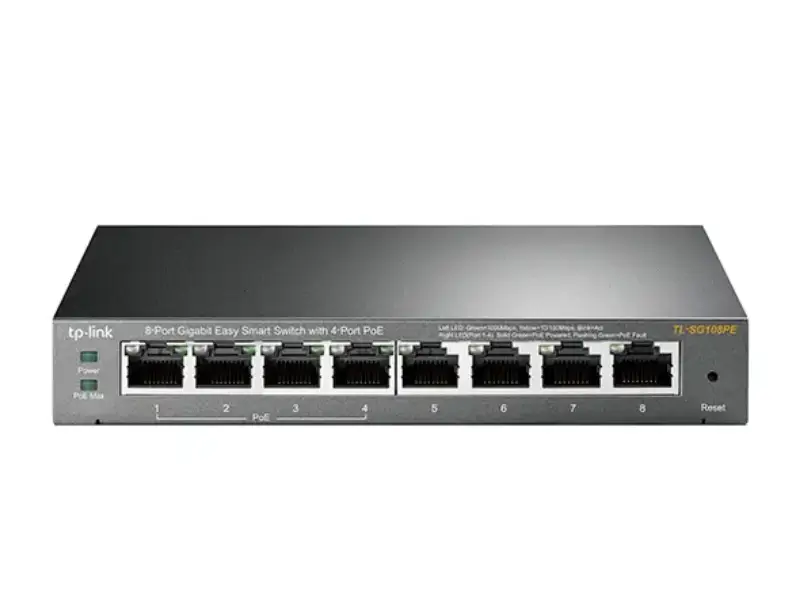 Picture of TP-Link TL-SG108PE  8-Port Gigabit Easy  Smart PoE Switch with 4-Port PoE EOL