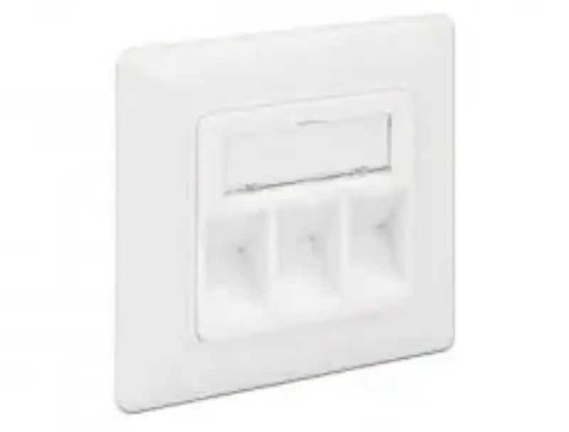 Picture of Delock 86194 Keystone Wall Outlet 3 port Compact