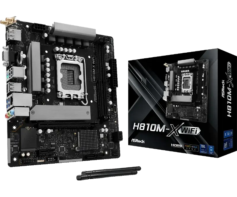 Picture of ASROCK   H810M-X WIFI  INTEL H810/2DDR5/WIFI