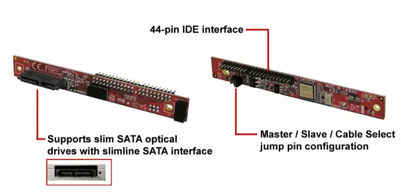 Picture of OEM IO Adapt.Slim DVD IDE to IDE 40pin