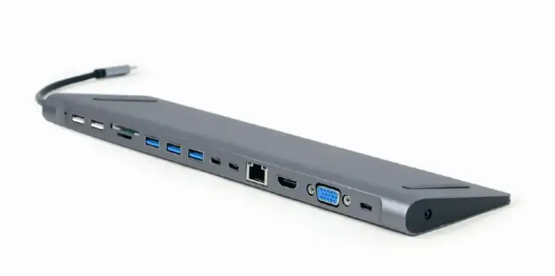 Picture of Gembird USB Type C  9in1 multi-port adapter (USB-C - USB - HDMI) A-CM-COMBO9-01