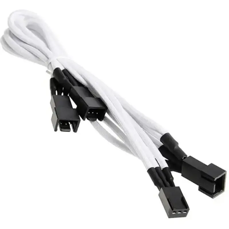 Picture of BitFenix 3-Pin 3x 3-Pin Adapter 60cm Sleeved White/Black