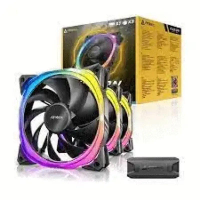 Picture of Antec Fusion 120 ARGB 120mm 3Pack Case Fan Black + RGB Controller 0-761345-57010-7