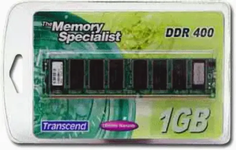 Picture of Transcend 1GB JM DDR 400 U-DIMM 2Rx8