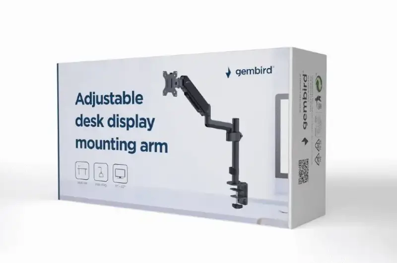 Picture of Gembird adjustable desk display mounting arm, 17”-32”, up to 9 kg MA-DA1P-01