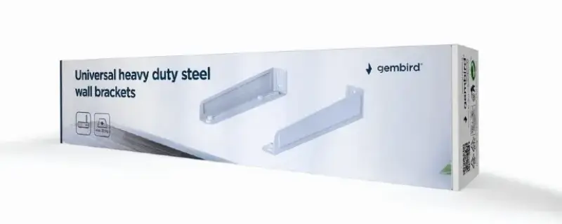 Picture of Gembird Universal heavy duty steel wall brackets 35 kg, white WM-U35-01-W