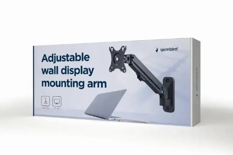 Picture of Gembird adjustable wall display mounting arm, up to 27'' 7kg MA-WA1-01