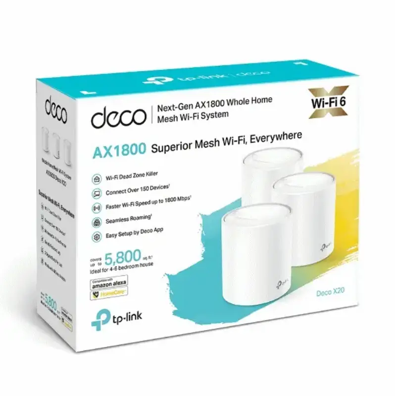 Picture of TP-Link Deco X20 (3-pack) AX1800 Whole Home Mesh Wi-Fi 6 System