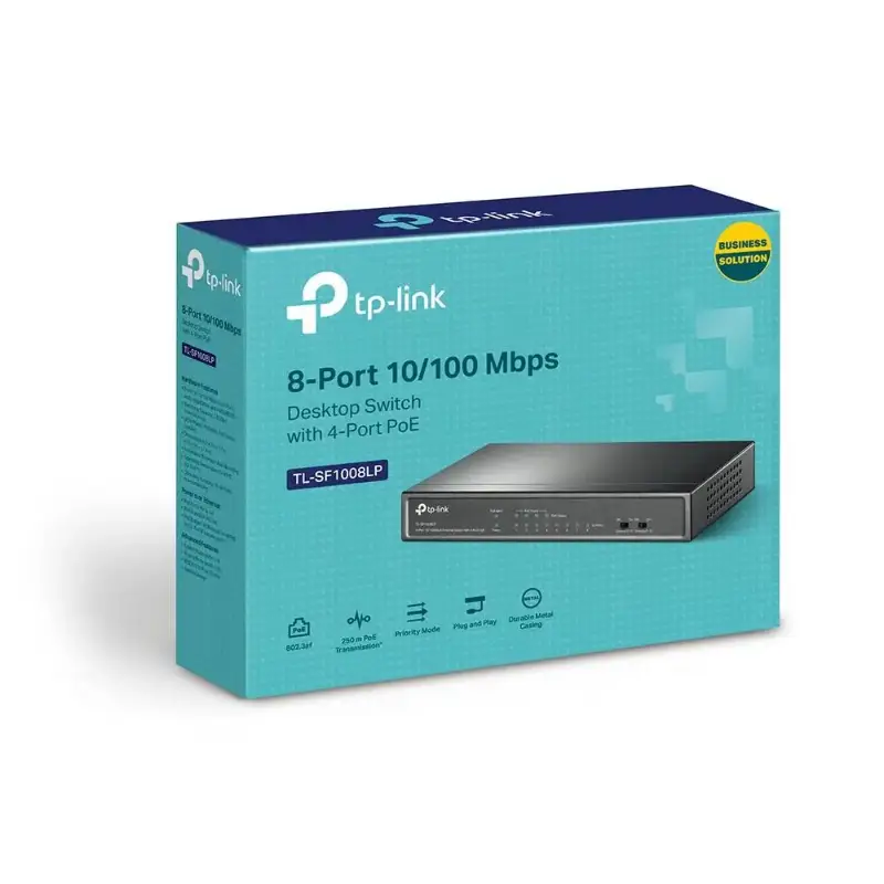 Picture of TP-Link TL-SF1008LP 8 port Desktop PoE Switch with 4-Port PoE