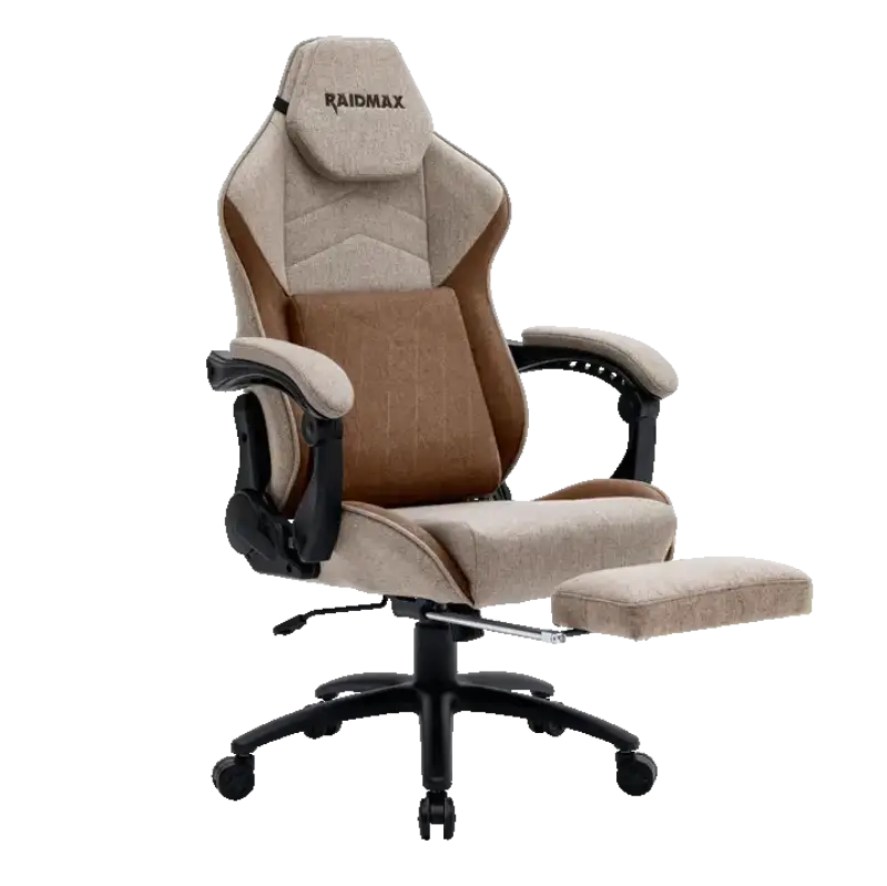 Picture of Raidmax Drakon DK719 Brown Breathable Fabric Exterior 180deg reclinable/Class 4 Gas Lift