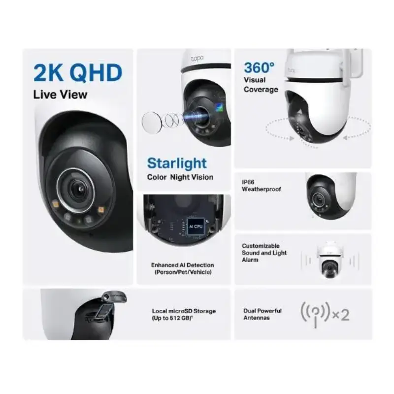 Picture of TP-Link Tapo C520WS 2K QHD Outdoor Pan/Tilt Security Wi-Fi Camera