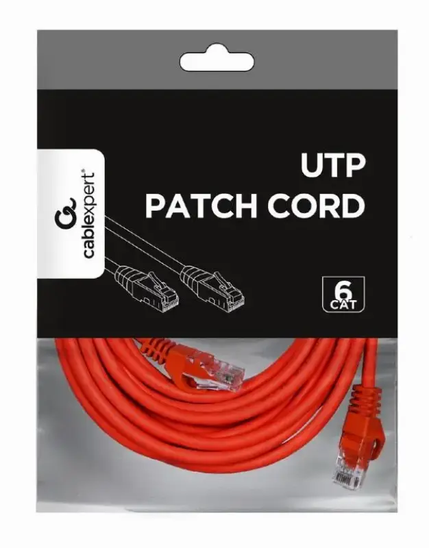 Picture of Gembird CAT6 UTP Patch cord 5m Red PP6U-5M/R