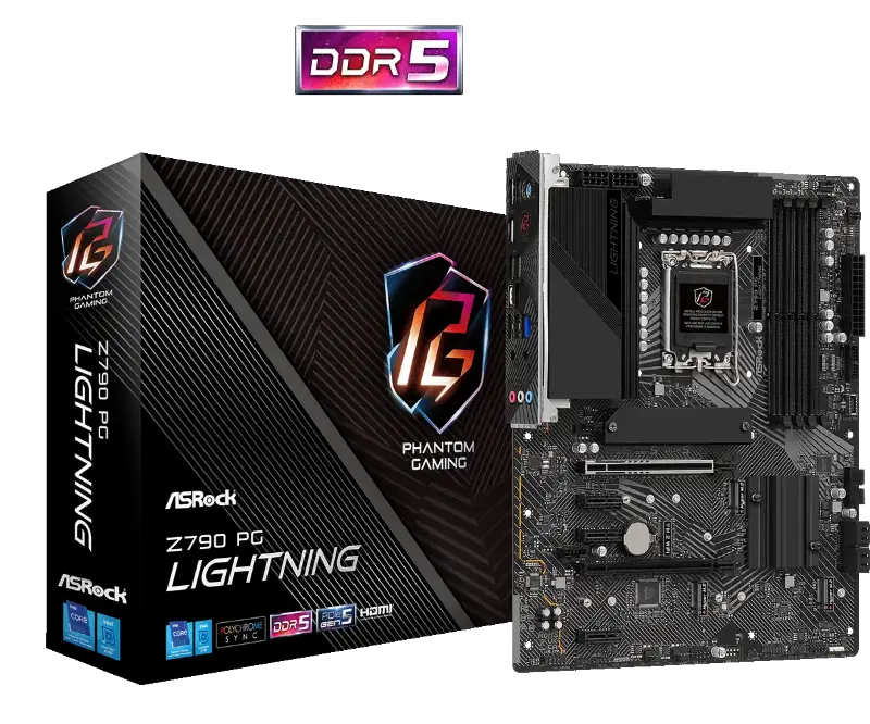 Picture of ASRock Z790 PG Lightning/ DDR5 LGA 1700 ATX Motherboard
