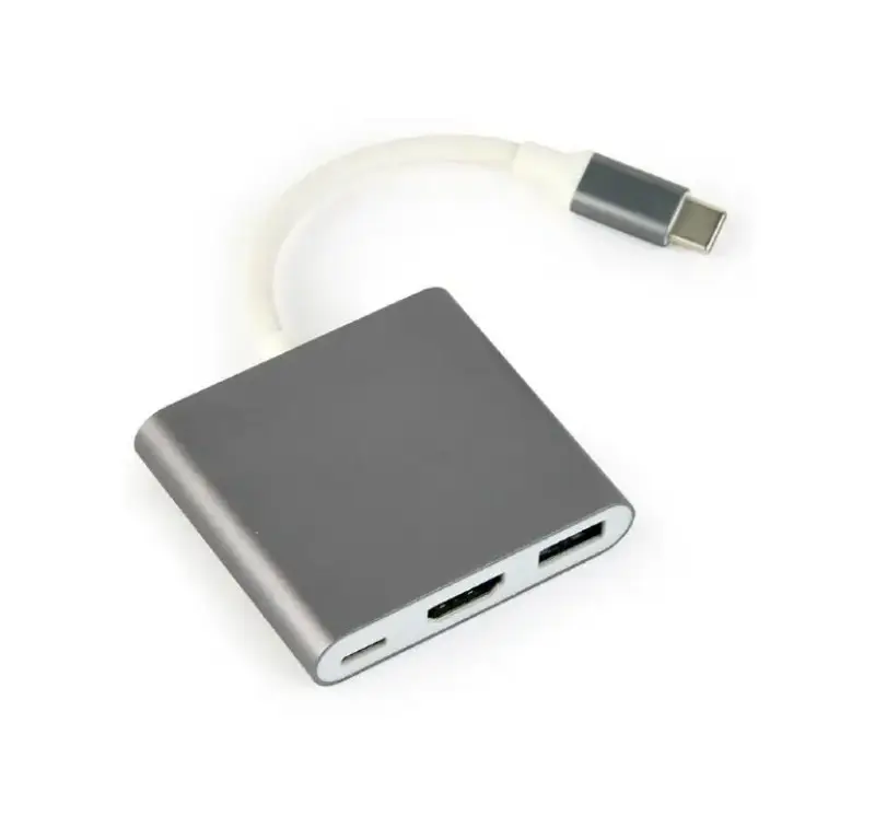 Picture of Gembird USB-C multi adapter, Space Grey A-CM-HDMIF-02-SG Type C