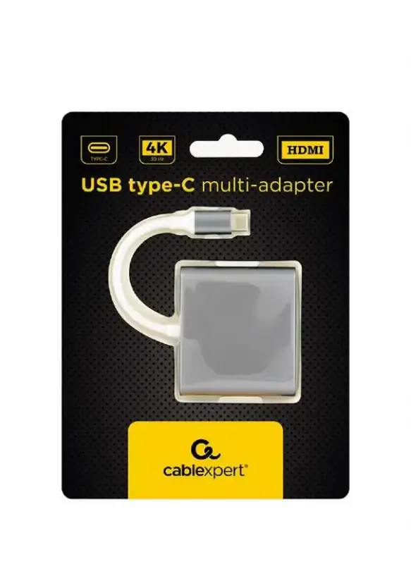 Picture of Gembird USB-C multi adapter, Space Grey A-CM-HDMIF-02-SG Type C