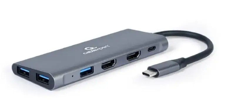 Picture of Gembird USB Type C 3in1 multi-port adapter (USB-C - USB - HDMI) A-CM-COMBO3-01
