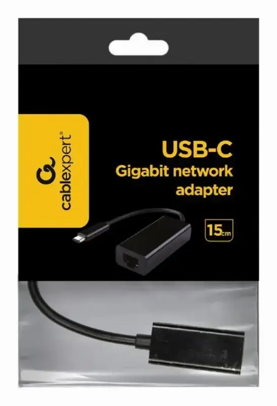 Picture of Gembird USB-C Male Gigabit Network adapter black A-CM-LAN-01 Type C