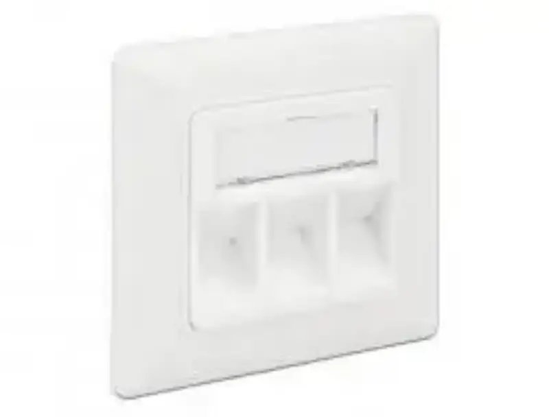 Picture of Delock 86194 Keystone Wall Outlet 3 port Compact