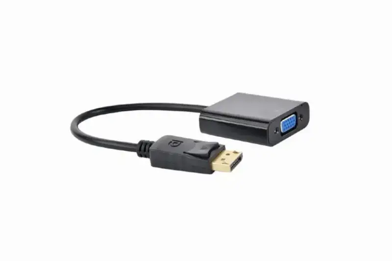 Picture of Gembird Display Port to VGA adapter cable black A-DPM-VGAF-02