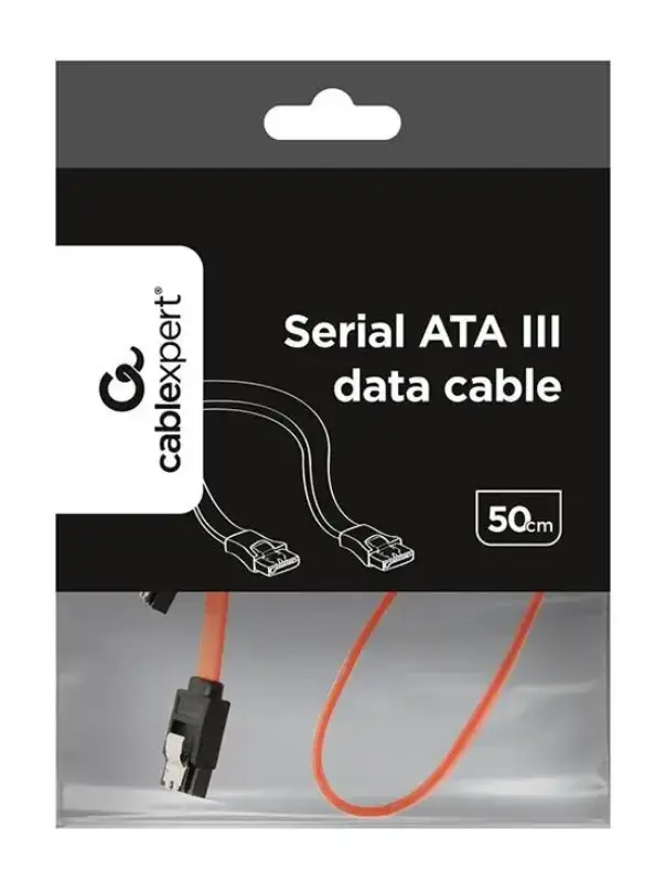Picture of Gembird SATA III 50cm Data Cable with Metal Clip CC-SATAM-DATA