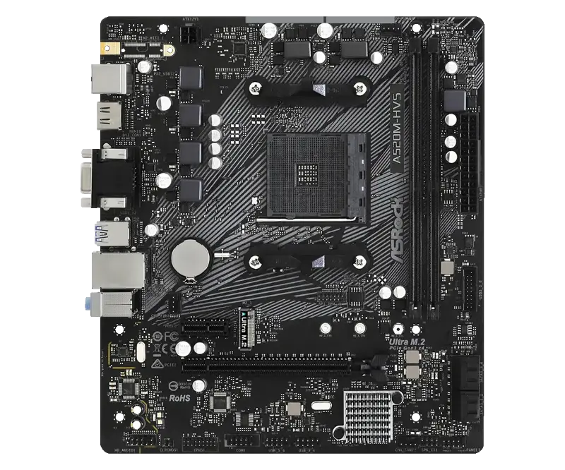 Picture of ASRock A520M-HVS AMD AM4 A520/2DDR4/4SATA3
