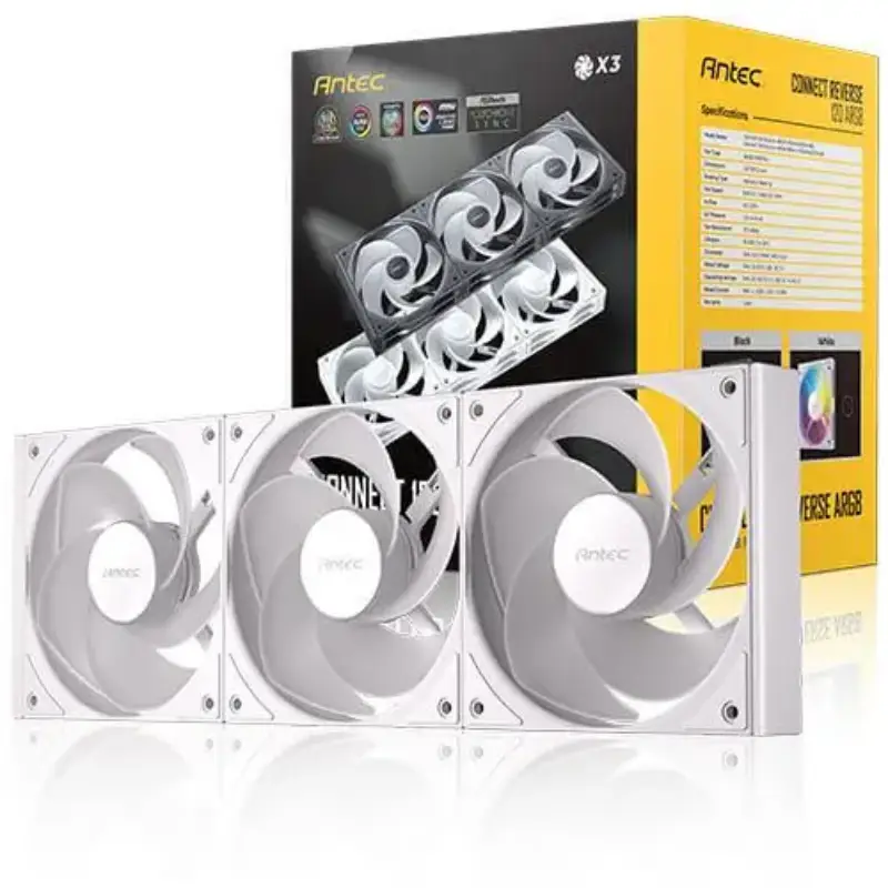 Picture of Antec C120R ARGB 3 - Pack  White 120MM Reverse Fans  0-761345-40049-7