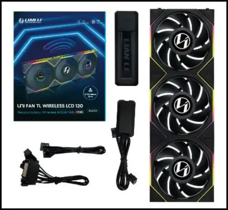 Picture of Lian Li Uni FAN TL LCD120 Black 3-Pack