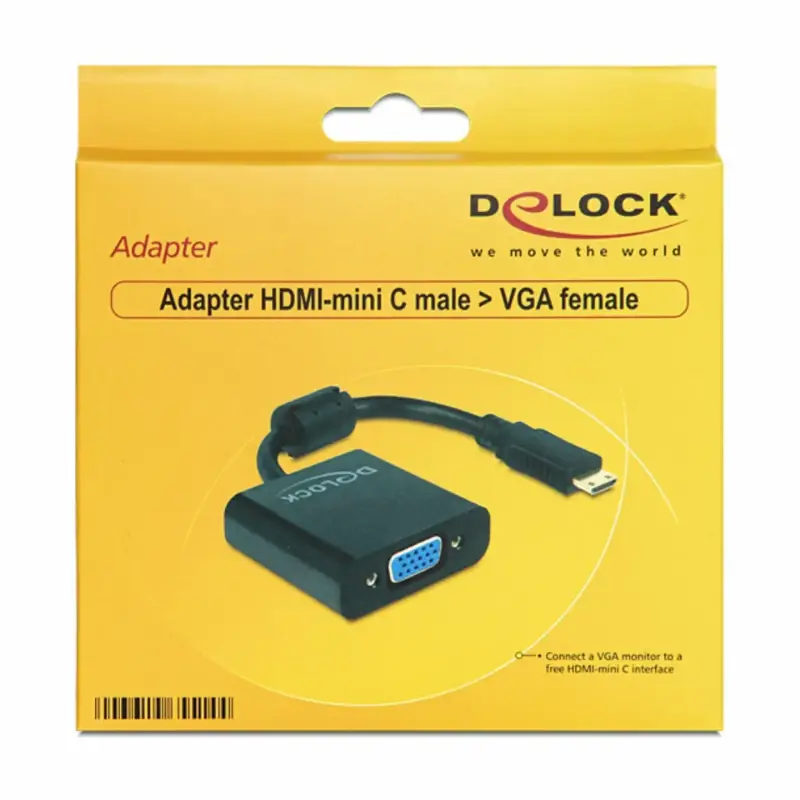 Picture of Delock 65514 Adapter HDMI Mini C Male > VGA Female
