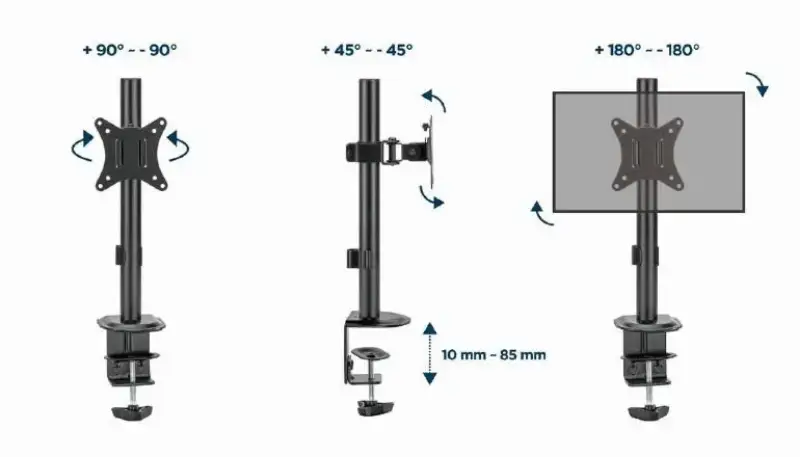 Picture of Gembird  desk mounted single monitor arm 17''-32'' MA-D1-02