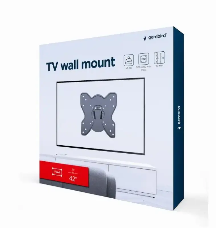 Picture of Gembird TV Wall  Mount 23''-42'' up to  25Kg  WM-42F-03