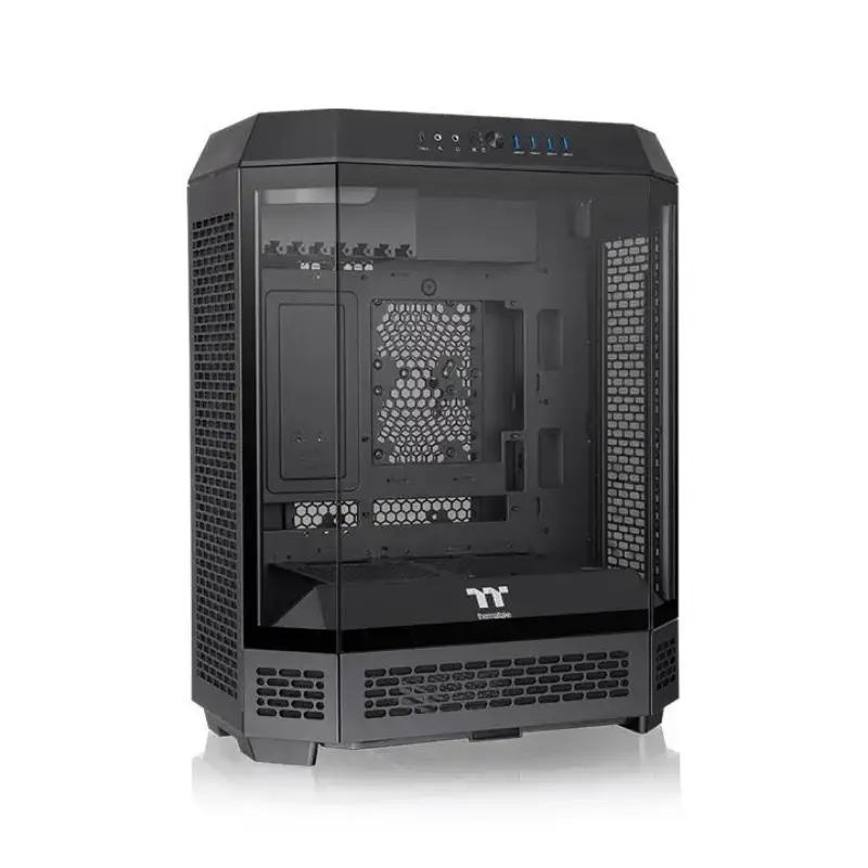 Picture of Thermaltake The Tower 600  Black, SPCC steel 3 tempered‑glass panels 2X CT140 Fan