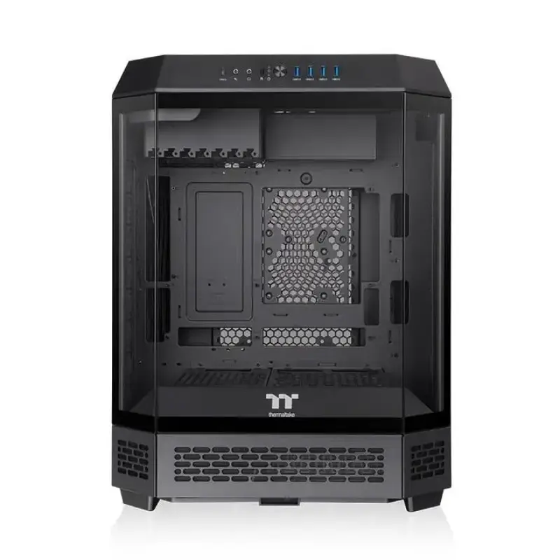 Picture of Thermaltake The Tower 600  Black, SPCC steel 3 tempered‑glass panels 2X CT140 Fan