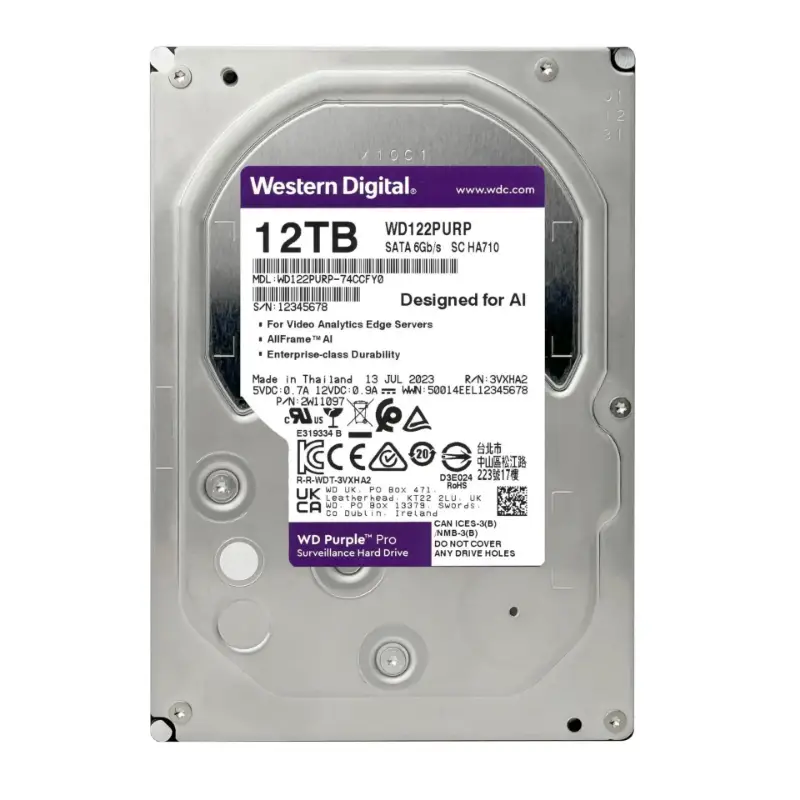Picture of WD Purple Pro WD122PURP 12TB (Surveillance)