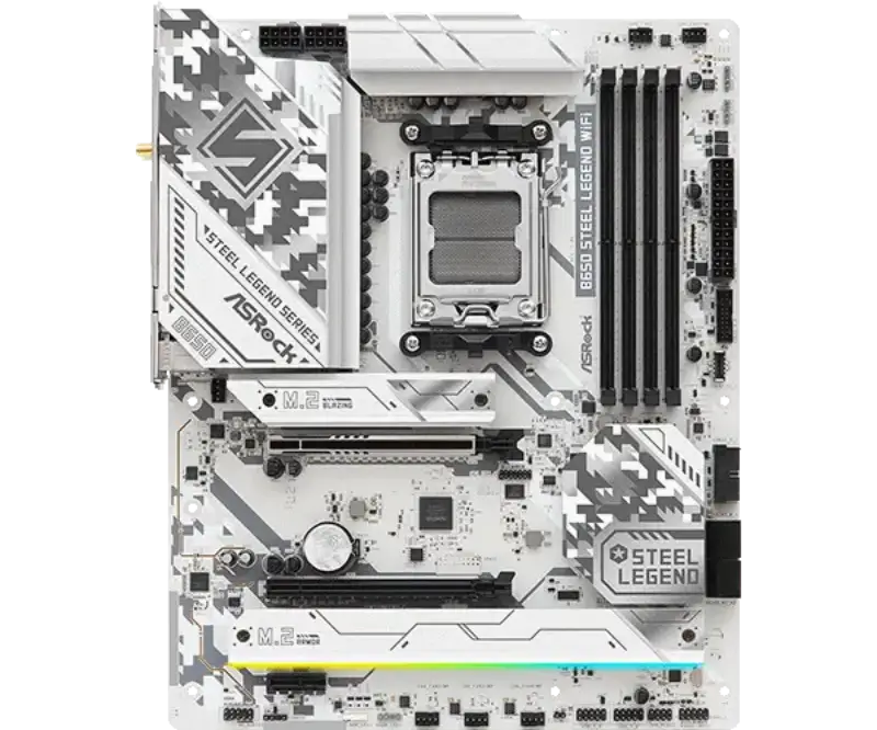 Picture of ASRock B650  Steel Legend WIFI  AMD AM5 B650 4DDR5 MotherBoard
